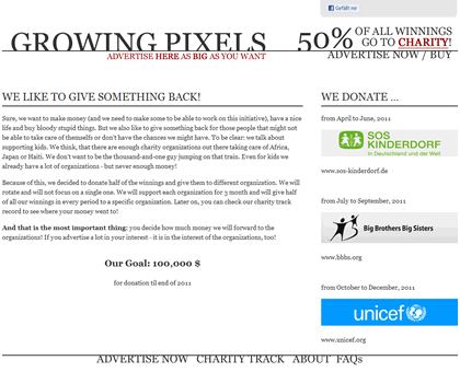 Internationale Werbekampagne mit Spendenhintergrund