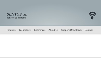 Beispiel-Design einer Firma für Sensortechnik
